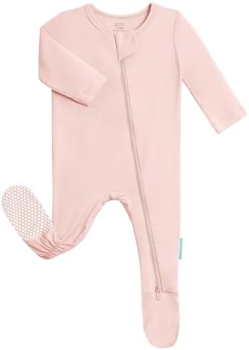PurComfy Bamboo Viscose Baby Zipper Footie Pajamas, 0-3-6-9-18-24 Months | Ideal by PurComfy
