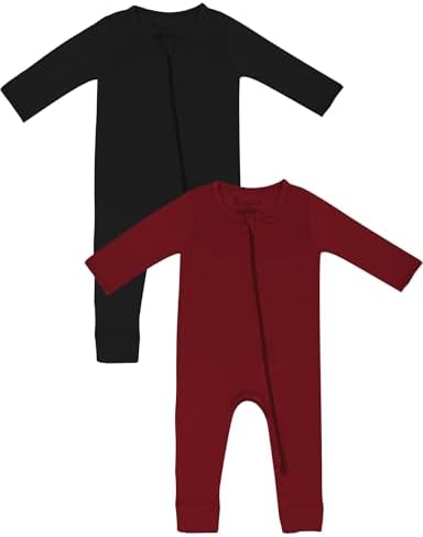 Jimonda Baby Romper Boys Girls Bamboo Pajamas 2-Way Zipper Footless Unisex Long by JimondaBaby