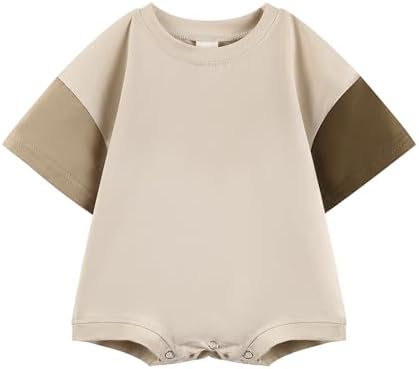 Bafeicao Baby Boy Girl Bubble Romper T Shirt Newborn Bodysuit | Color Block by Bafeicao