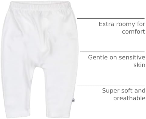 HonestBaby Unisex-Baby Multipack Harem Pants Roomy Fit Pull on Bottoms 100% - Image 4