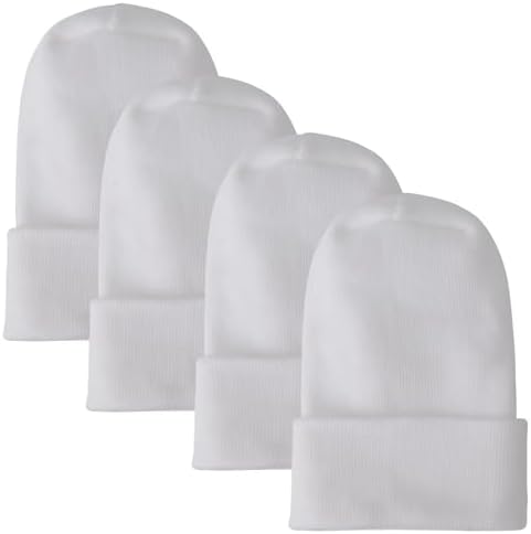 DRESHOW BQUBO 4 Pack Newborn Hospital Hat Infant Baby Hat Cap by DRESHOW