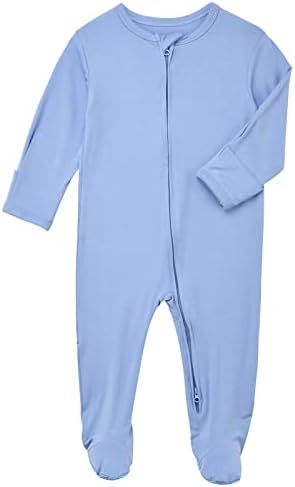 Aablexema Baby Rayon of Bamboo Footed Pajamas Zipper by Aablexema