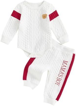 Giraropa Newborn Baby Boy Clothes Rib Knit Romper Jumpsuit Solid Sweater by Giraropa