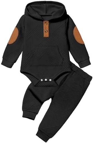 Fommy Baby Boy Clothes Colorblocked Long Sleeve Hoodie + Long Pants 2PCS Fall by Fommy