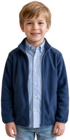 Toddler Boys Girls Fleece Jacket Lightweight Fall Spring 2-12 Years - Image 2