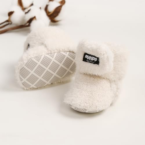 Ohwawadi Infant Baby Boots Boys Girls Cozy Fleece Slippers Snow Boots Winter - Image 2