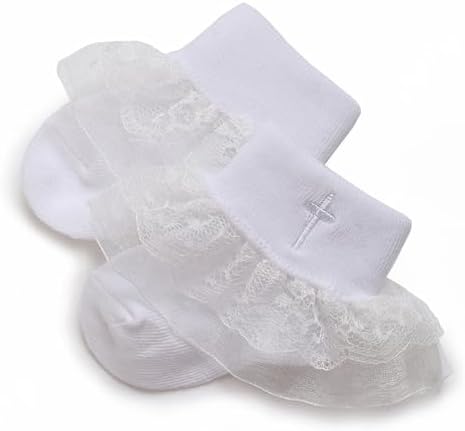 Baptism Socks for Baby Girls White by Yeshore