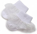 Baptism Socks for Baby Girls White by Yeshore