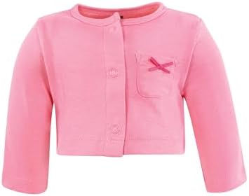 Hudson Baby Infant and Toddler Girls Cotton Dress and Cardigan Set - Image 5
