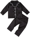 Kids Baby Girl Boy Satin Pajamas Set Button Down Sleep Shirt Top+Long Pants by SAYOO-Alljustforkids