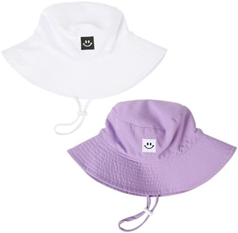 Baby Toddler Sun Hat, Kids Summer UPF 50+ Foldable Beach Bucket Hat by Bucaum
