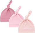 LAWKUL Cotton Baby Newborn Hats Set, 3 Pack, 0-6 Months by LAWKUL