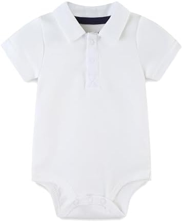 Baby Girl Collared Onsie Polo Bodysuit Boy Cotton Romper Short Sleeve 0~24M by Unknown