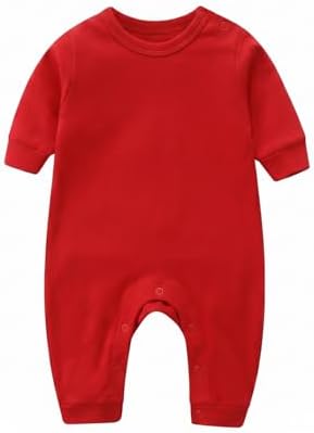Unisex Baby romper, Long Sleeve 100% Cotton Baby Clothes, Baby Footless Jumpsuit by Jomixa