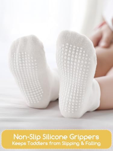 Aroveea Toddler Socks Non Slip Grip Ankle Baby 12 Pack - Image 3