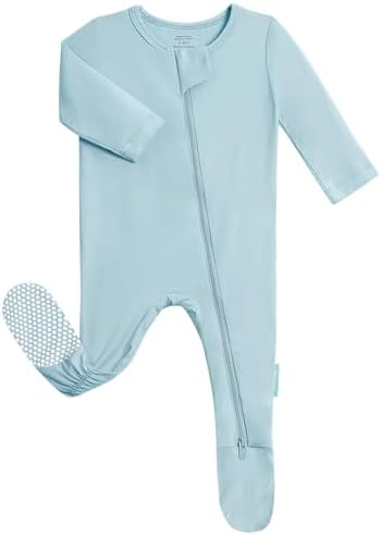 PurComfy Bamboo Viscose Baby Zipper Footie Pajamas, 0-3-6-9-18-24 Months | Ideal by PurComfy