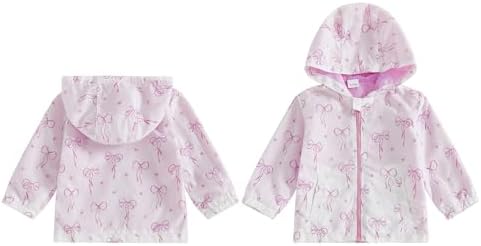 Toddler Girl Windbreaker Jacket Strawberry Baby Girls Hooded Fall Jackets Long - Image 6
