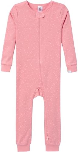 Gerber Baby Girls 3-Pack Snug Fit Footless One Piece Cotton Pajamas - Image 4