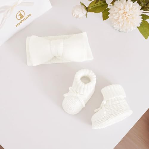 Hadetoto Baby Headband and Booties Set, 100% Organic Cotton - Image 7