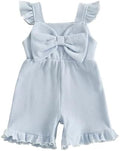 Little Girl Romper Toddler Overalls Summer Bow Jumpsuit Boho Outfit 6M-5T by Nibbcoa