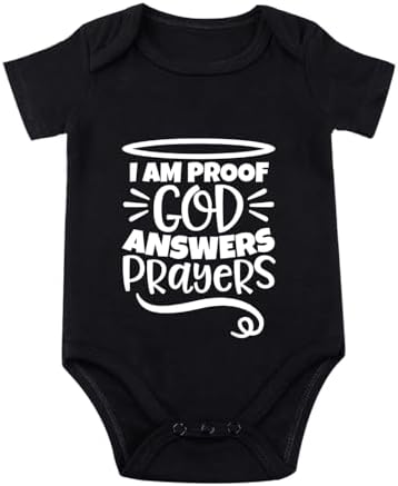 listery I'M Proof That God Answers Prayers Baby Bodysuit Baby Religious Infant by listery