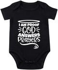 listery I'M Proof That God Answers Prayers Baby Bodysuit Baby Religious Infant by listery