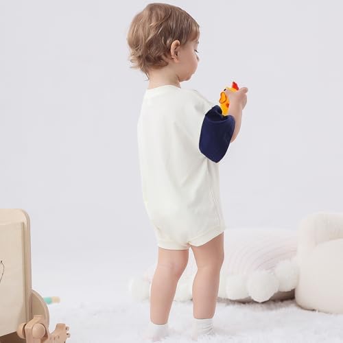 Bafeicao Baby Boy Girl Bubble Romper T Shirt Newborn Bodysuit | Color Block - Image 7