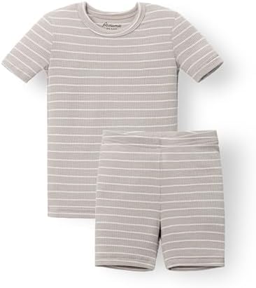 AVAUMA Stripe Pattern Baby Boys Girls Pajama Set Kids Toddler Snug fit Ribbed by AVAUMA