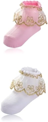 PrinceSasa Little Baby Girl Princess Lace Ruffles Socks Set - Image 3