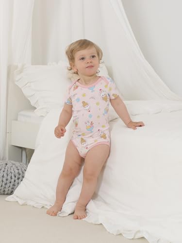Kids Rayon of Bamboo Pajamas Set Short Sleeve Button Shorts Ages 0-24 - Image 5