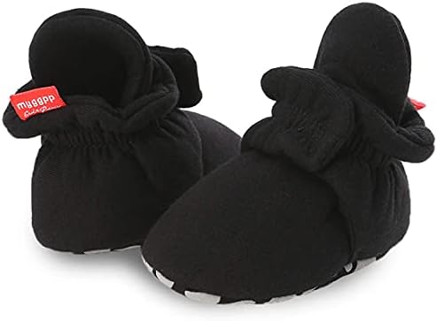 ohsofy Newborn Baby Cotton Booties Stay On Slipper Winter Warm Soft Shoes - Image 5