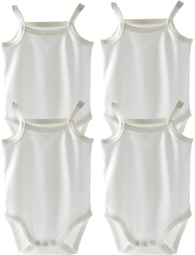 Girls Spaghetti Strap Bodysuit Sleeveless Tank Top Cotton One-Pieces Pack of by Blueleyu