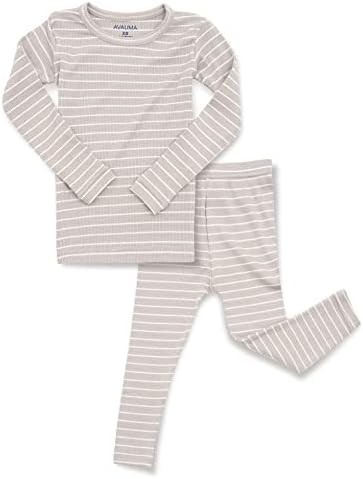 AVAUMA Stripe Pattern Baby Boys Girls Pajama Set Kids Toddler Snug fit Ribbed by AVAUMA