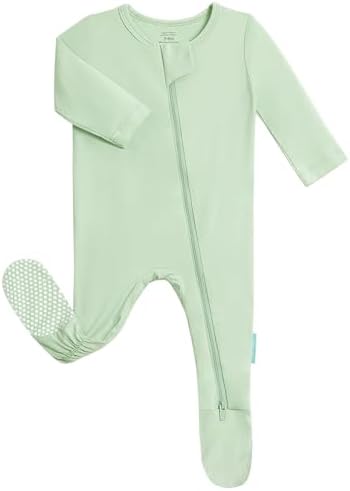 PurComfy Bamboo Viscose Baby Zipper Footie Pajamas, 0-3-6-9-18-24 Months | Ideal by PurComfy