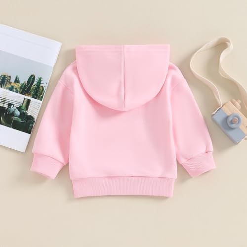 Toddler Baby Boy Girl Hoodies Solid Color Long Sleeve Kangaroo Pocket Hooded - Image 4