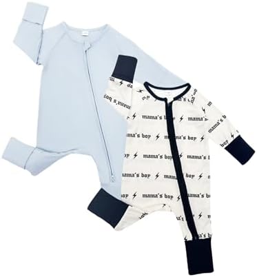 Bow Dream Bamboo Pajamas for Baby, Rayon Sleeper Romper Jumpsuit Outfit | 93% by BowDream
