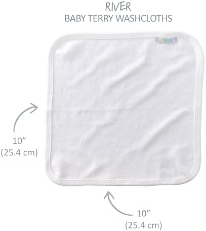 Butterblu River 10-Pack Baby Terry Washcloths 100% Organic Cotton Absorbent - Image 5
