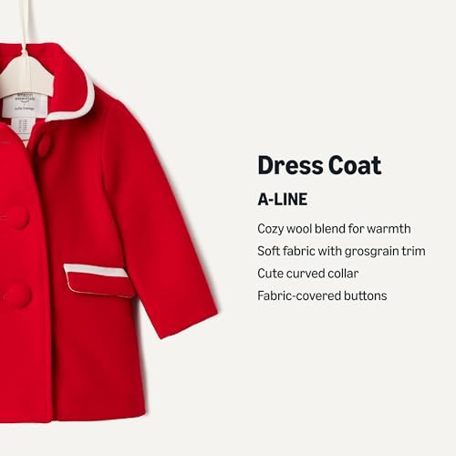 Amazon Essentials x Sofia Grainge Toddler and Baby Girls' Wool Blend A-Line - Image 2