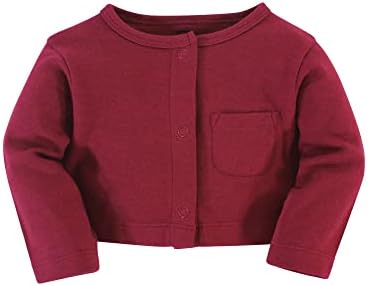 Hudson Baby Infant and Toddler Girls Cotton Dress and Cardigan Set - Image 5
