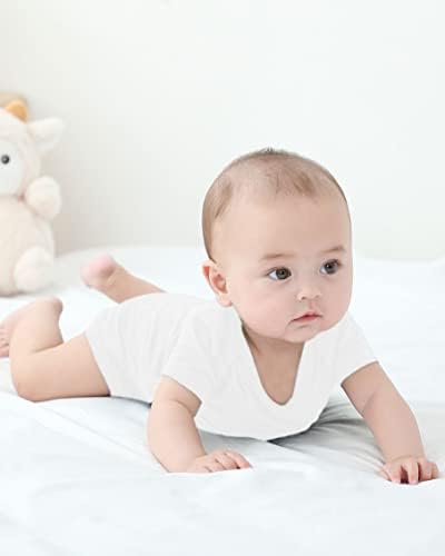Kids Rayon of Bamboo Pajamas Set Short Sleeve Button Shorts Ages 0-24 - Image 5
