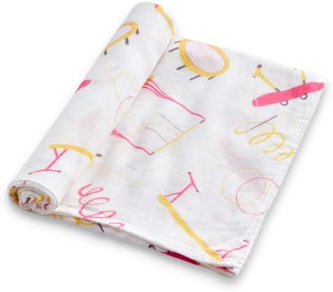 Baby Swaddle Blankets, Bamboo Muslin Receiving Blanket | 1-Pack, Lightweight & by IBESTOPIA