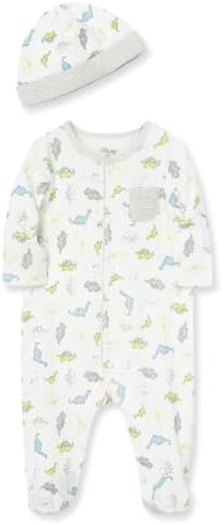 Little Me Baby Boy Clothes 2-Piece Baby Sleeper and Cap Set, 100% Cotton by LittleMeChildrensApparel