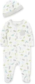 Little Me Baby Boy Clothes 2-Piece Baby Sleeper and Cap Set, 100% Cotton by LittleMeChildrensApparel