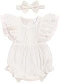 TITKKOP Ruffle Bubble Romper for Baby Girl | One-Piece Shorts Jumpsuit | Summer by TITKKOP