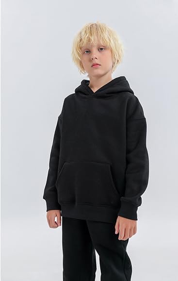 Toddler Boys Girls Sweatshirt Cotton Solid Fall Pullover Hoodie | Long Sleeve - Image 4
