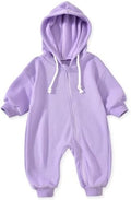 Unutiylo Unisex Baby Boys Girls Long Sleeve Infant Baby Zipper Hooded Jumpsuits by Unutiylo
