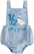 Honganda Baby Boy 1/2 Birthday Outfit Half Way to One Cake Smash Romper by Honganda
