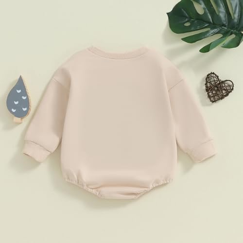 VISGOGO Newborn Infant Baby Boy Oversized Romper Sweater Bodysuits Coming Home - Image 4