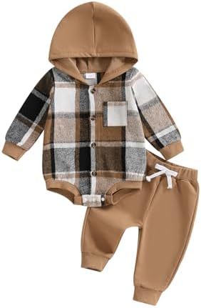 Giraropa Newborn Baby Boy Clothes Rib Knit Romper Jumpsuit Solid Sweater by Giraropa