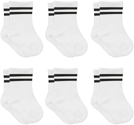 bistyle Baby Grip Ankle Socks 6 Pairs | Newborn Infant Toddlers Sock Organic by bistyle